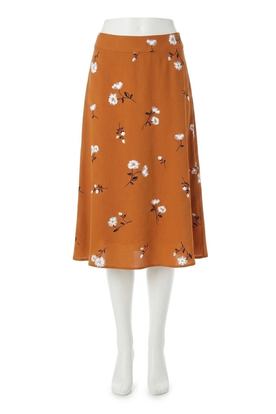NEW KENSIE midi woven skirt in mid-century floral